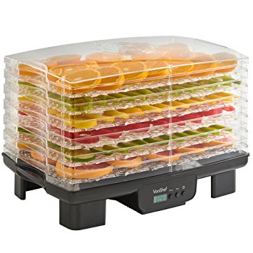 VonShef 6 Tier Electric Digital Food Dehydrator with Adjustable Temperature Control and Timer