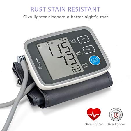 HYLOGY Arm Blood Pressure Monitor, High Blood Pressure Checker Memory Storage, 2 User Mode, Digital Blood Pressure Cuff Automatically Measure Pulse Diastolic Systolic