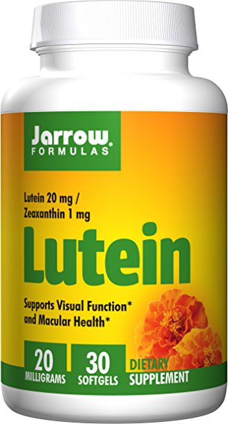 Jarrow Formulas Lutein, Supports Visual Function and Macular Health, 20mg, 30 Softgels