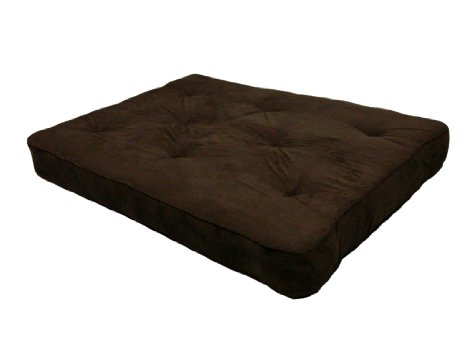 DHP 8-Inch Independently-Encased Coil Premium Futon Mattress Full Size Chocolate Brown