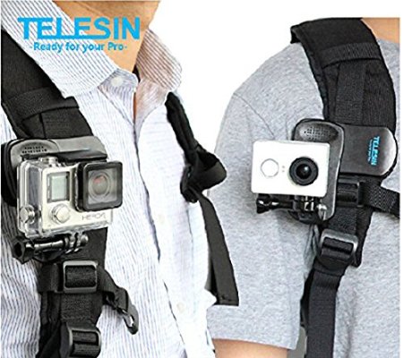 TELESIN Backpack Rec-mounts Clip Fast Clamp Mount for Gopro Hero34