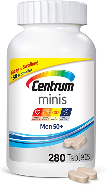 Centrum Minis Men 50  (280 Count) Multivitamin/multimineral Supplement Tablets, 280 Count