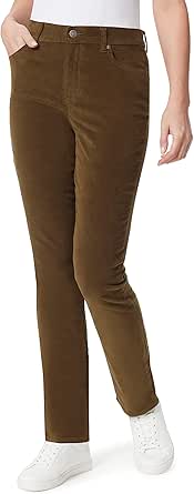 Gloria Vanderbilt Women's Amanda Corduroy Slim High Rise Pant