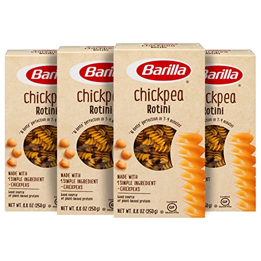 Barilla Chickpea Pasta, Gluten Free Pasta, Rotini, 8.8 Ounce (Pack of 4)