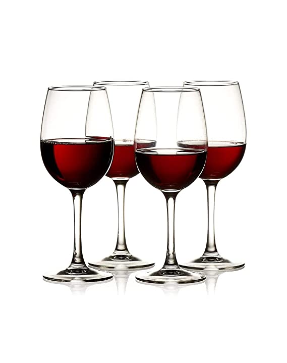 Prime Shop Glass Wine Glasses - 2 Pieces, Red, 400 ml