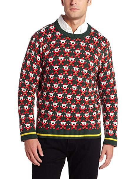Alex Stevens Men's 8 Bit Santa Ugly Christmas Sweater