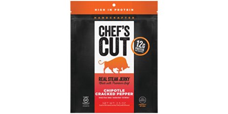 Chef's Cut Real Steak Jerky, Chipotle Cracked Pepper, 2.5 Ounce