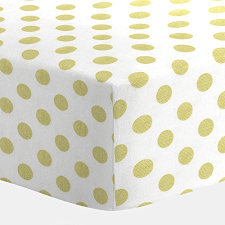 Carousel Designs White and Gold Dot Crib Sheet
