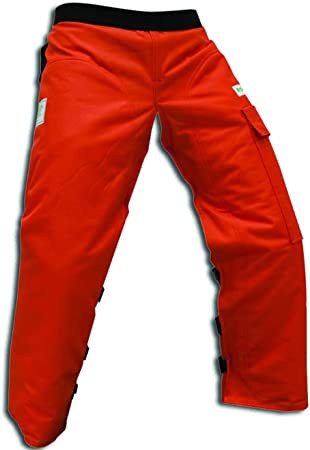 Cold Creek Loggers Chainsaw Apron Safety Chaps with Pocket (35", Orange)