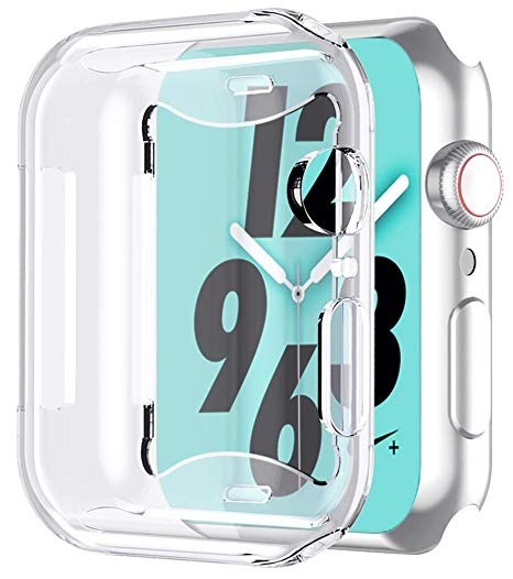 Bovon for Apple Watch Series 4 Screen Protector (44mm), iWatch 4 Case [3D Touch] [All Around Protective] [Ultra Clear] Soft TPU Cover Bumper for 2018 New Apple Watch 4