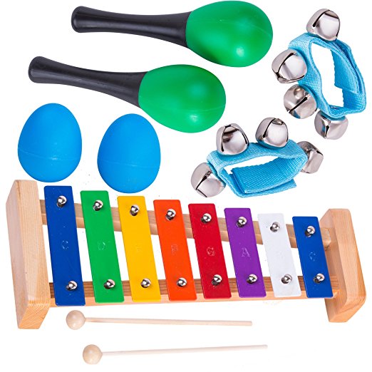Tulatoo Toddler and Baby Musical Instruments - Play Along Song Sheet Included - Helps Kids And Children Explore Their Musical Side and Even Parents Too