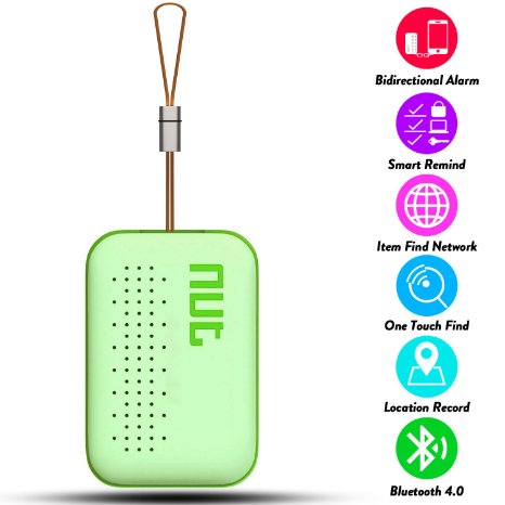 Anti-lost Alarm,TWOBIU Mini Smart Tag GPS Tracker Bluetooth Anti-lost Alarm Key Finder Locator-Green
