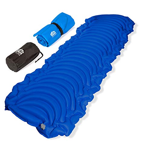 The Yekka By Rakaia Designs, 2 Air Chamber Lightweight Camping Sleeping Pad - Mat,Ultralight 19 Oz, Most Reliable Pad for Backpacking, Hiking Air Mattress - Inflatable & Compact, Camp Sleep Pad