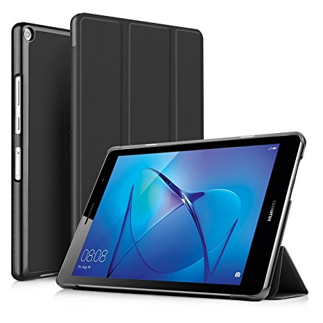 ELTD Huawei MediaPad T3 8 Case - Ultra Slim Lightweight Smart Case Cover for Huawei MediaPad T3 8, Black