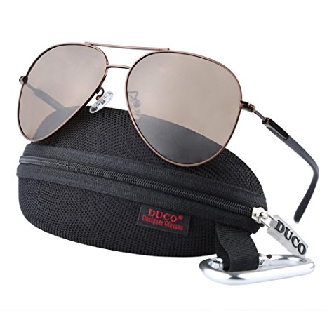 DUCO Premium Aviator Style Polarized Sunglasses 100% UV protection for Men Women 3027