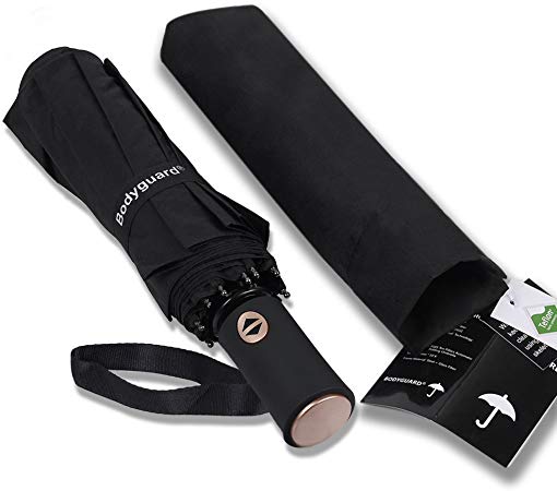 Bodyguard Top Quality Folding Umbrella (Black, 118cm, Made in Japan)