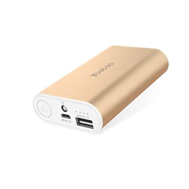 YOOBAO® 7800 mAh Power Bank External Battery Pack for Pokemen Go Games,Portable Charger for iPhone6s/6/6 /5/5s/4/4s/SE, Samsung Galaxy Note7/S7/S7 Edge/S6/S6 Edge and More Digital Devices-Gold