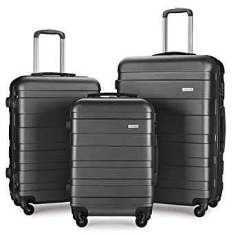 Luggage Set Spinner Hard Shell Suitcase Lightweight Carry On - 3 Piece (20" 24" 28")