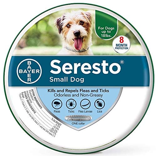 Seresto Flea and Tick Collar for Dogs, 8-Month Flea and Tick Collar for Small Dogs, Up to 18 Pounds