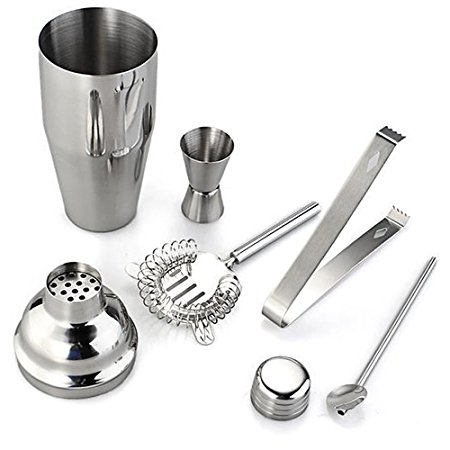 ARKTeK® Classic and Elegant Stainless Steel 5-Piece Martini and Cocktail Shaker Set (25 oz.)