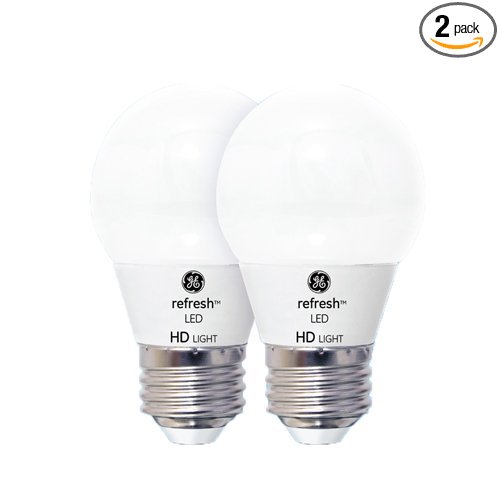 GE Lighting Reveal LED 4-watt (40-watt Replacement), 270-Lumen A15 Light Bulb with Medium Base, 2-Pack