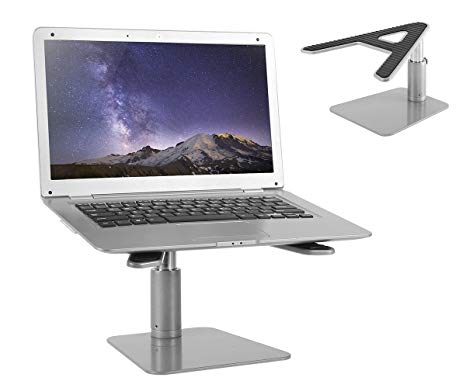ProHT Universal Height Adjustable Notebook/Laptop Riser (02561A) Ergonomic Cooling Tabletop Stand w/Anti-Slip Pads, Desk Mount Dock Tray Riser for MacBook, Chromebook&11"-15" Laptop