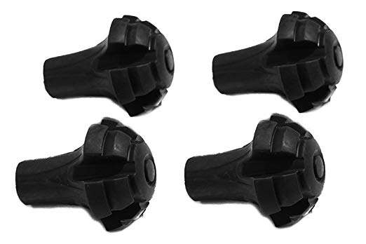 Hiker Hunger Extra Durable Rubber Tips, Paws, & Ferrules: Accessories & Replacements for Trekking Poles (4 Pack)