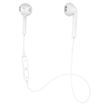 GEJIN Wireless Bluetooth Headphones, 4.1 Waterproof Sports Earphones, Lightweight HD Stereo Headset Built-in Mic, Noise Cancelling Earbuds (White)