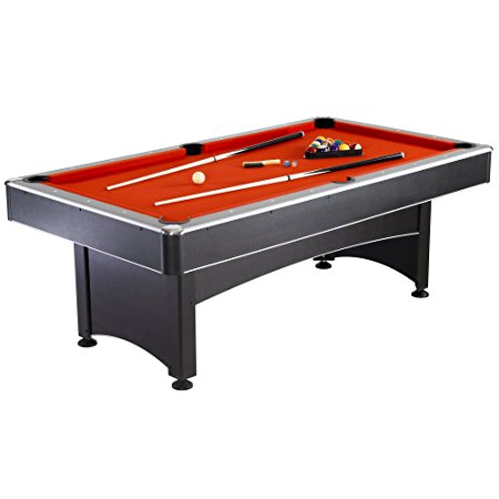 Hathaway Maverick Table Tennis and Pool Table, Black/Red/Blue, 7-Feet