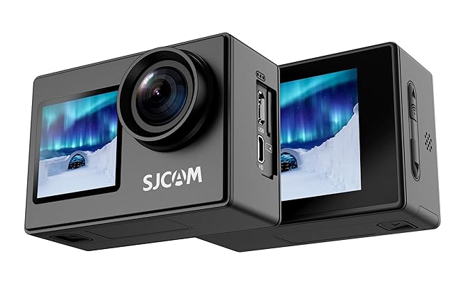 SJCAM SJ4000 Dual Screen 4K 30FPS/16MP WiFi Action Camera | 170° Ultra Wide Angle | 2.0''LTPS LCD 1.3'' Dual Screen | 30M Waterproof with Waterproof Case | Black