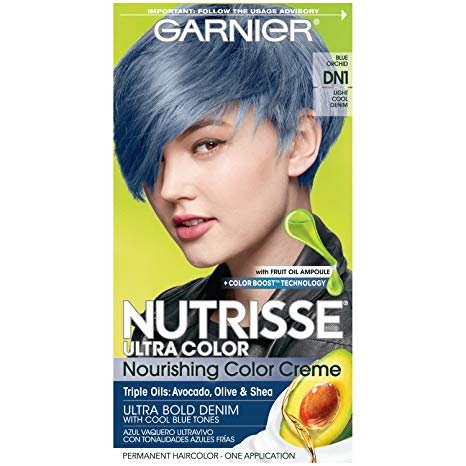 Garnier Nutrisse Ultra Color Nourishing Hair Color Creme, DN1 Light Cool Denim (Packaging May Vary)