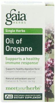 Gaia Herbs Oil of Oregano, 60 Liquid Phyto-Capsules