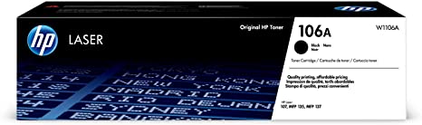 HP W1106A 106A Original Laser Toner Cartridge, Black, Single Pack