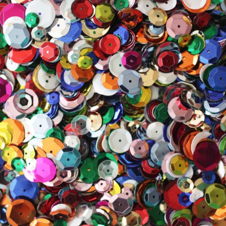 BULK CRAFT CUP SEQUINS MIXED COLORS and SIZES ~ Great Big Pack ~ Over 5,000 sequins