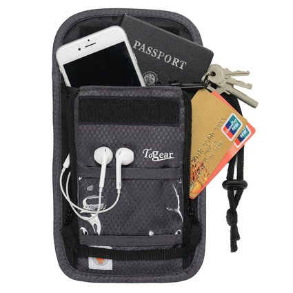 Travel Neck Pouch with Rfid Blocking 2 in 1 Passport Holder and Traveling Wallet for Men and Women