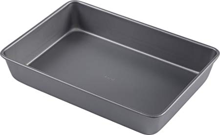 T-fal 84886 Commercial Oblong Nonstick Cake Pan 9" x 13" Gray