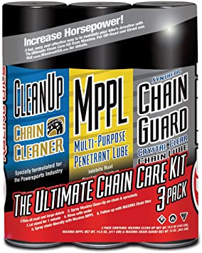 Maxima 70-779203-3PK Synthetic Chain Guard Ultimate Chain Care Aerosol Combo Kit, (Pack of 3)