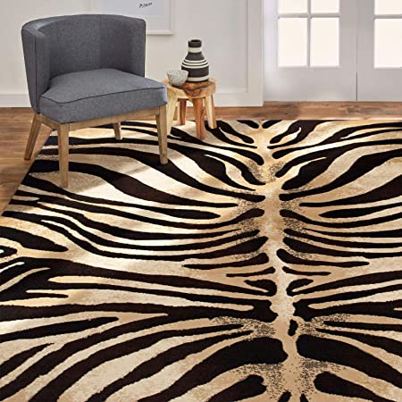 Home Dynamix Fawn Modern Area Rug, 5'2"x7'2", Animal Stripe