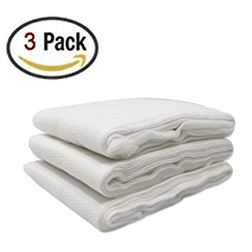 GeMoor 3Pack Natural Cotton Cheesecloth for Food Filter Cloth/ Baby Feeding -- 20 Square Ft