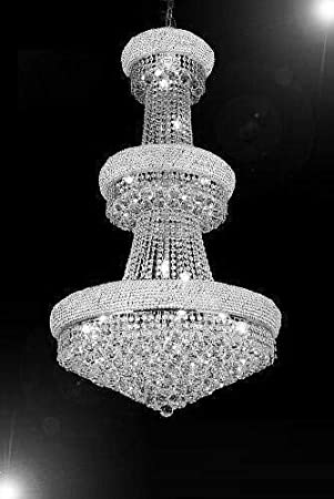 French Empire Crystal Chandelier Chandeliers H50" x W30" - Perfect for an ENTRYWAY OR Foyer!