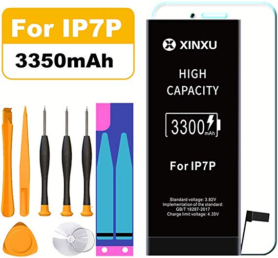 3300mAh Replacement Battery for iPhone 7 Plus, XinXu High Capacity Lithium-ion Replacement Battery with Professional Full Set Tool Kits and Screen Protector
