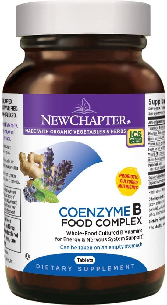 New Chapter Coenzyme B Food, Vitamin B Complex with Organic Non-GMO Ingredients - 30 ct