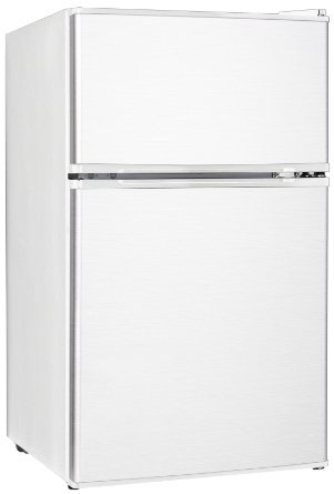 Midea WHD-113FW1 Double Reversible Door Refrigerator and Freezer, 3.1 Cubic Feet, White