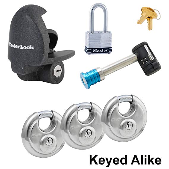 Master Lock - 6 Trailer Locks Keyed Alike #6KA-37940-3