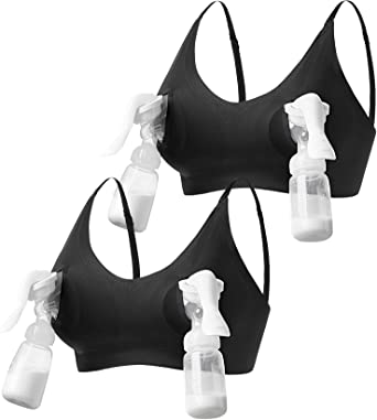 HOFISH 3PACK Full Bust Seamless Nursing Maternity Bras Bralette S-XXL with Extra Bra Extenders & Clips