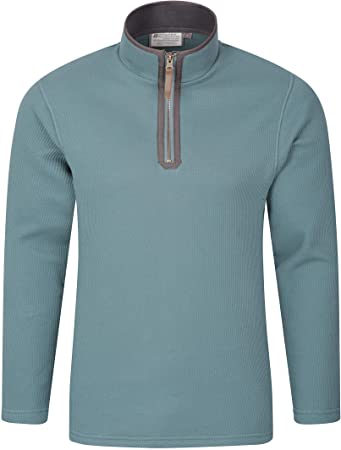 Mountain Warehouse Beta Mens Zip-Neck Top - Half Zip Sweater, Lightweight Pullover, Warm