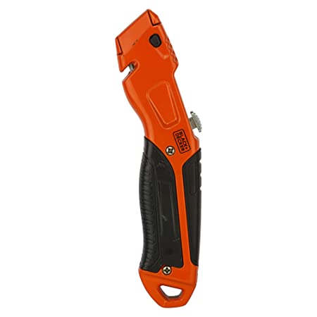 BLACK DECKER BDHT10395 Metal Retractable Utility Knife (Orange)