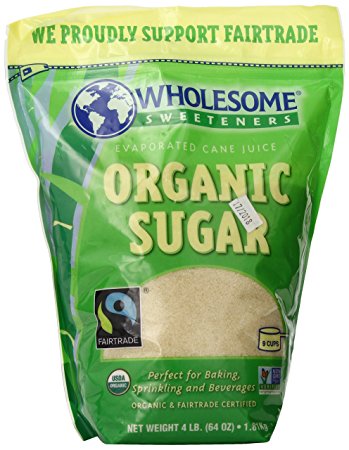 Wholesome Sweeteners Sugar, Og, Ft, Evaporat Cane, 64-Ounce
