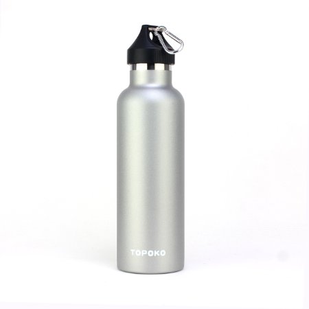 TOPOKO Top Quality Colored Non-Rusty Stainless Steel Vacuum Water Bottle Double Wall Insulated Thermos, Sports Hike Travel, Leak Proof Bottle, BPA free-25OZ