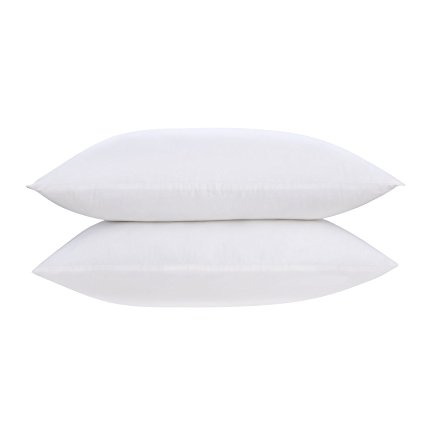 HOMFY Queen / Standard Size 100% Cotton Pillows, Set of Two Premium Bedding Neck Pillows, Hypoallergenic, Dust Mite and Mold & Mildew Resistant - White